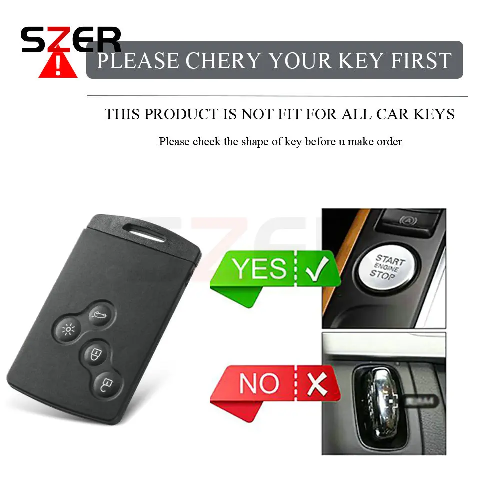 NEW TPU Car Smart Key Case Cover For Renault Clio Laguna Koleos Megane Fluence Zoe Scenic Captur Card Protected Fob Keychain