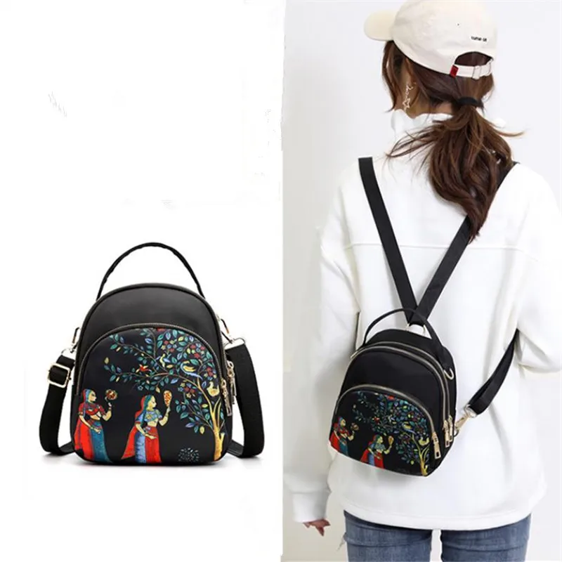 Damen Tasche neue lässige koreanische multifunktion ale Umhängetasche Mini Rucksack Oxford Umhängetasche Damen Einkaufstasche – Detail 2