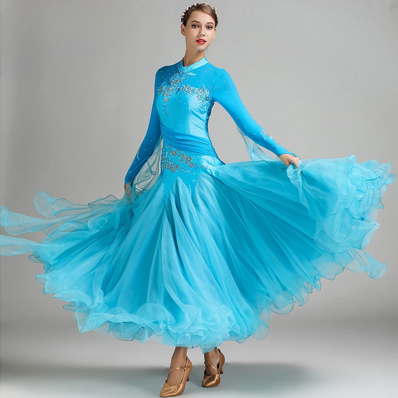 Customized New Modern Dance Dress National Standard Dance Dresses for Women Social Balloom Competition Performance Dress