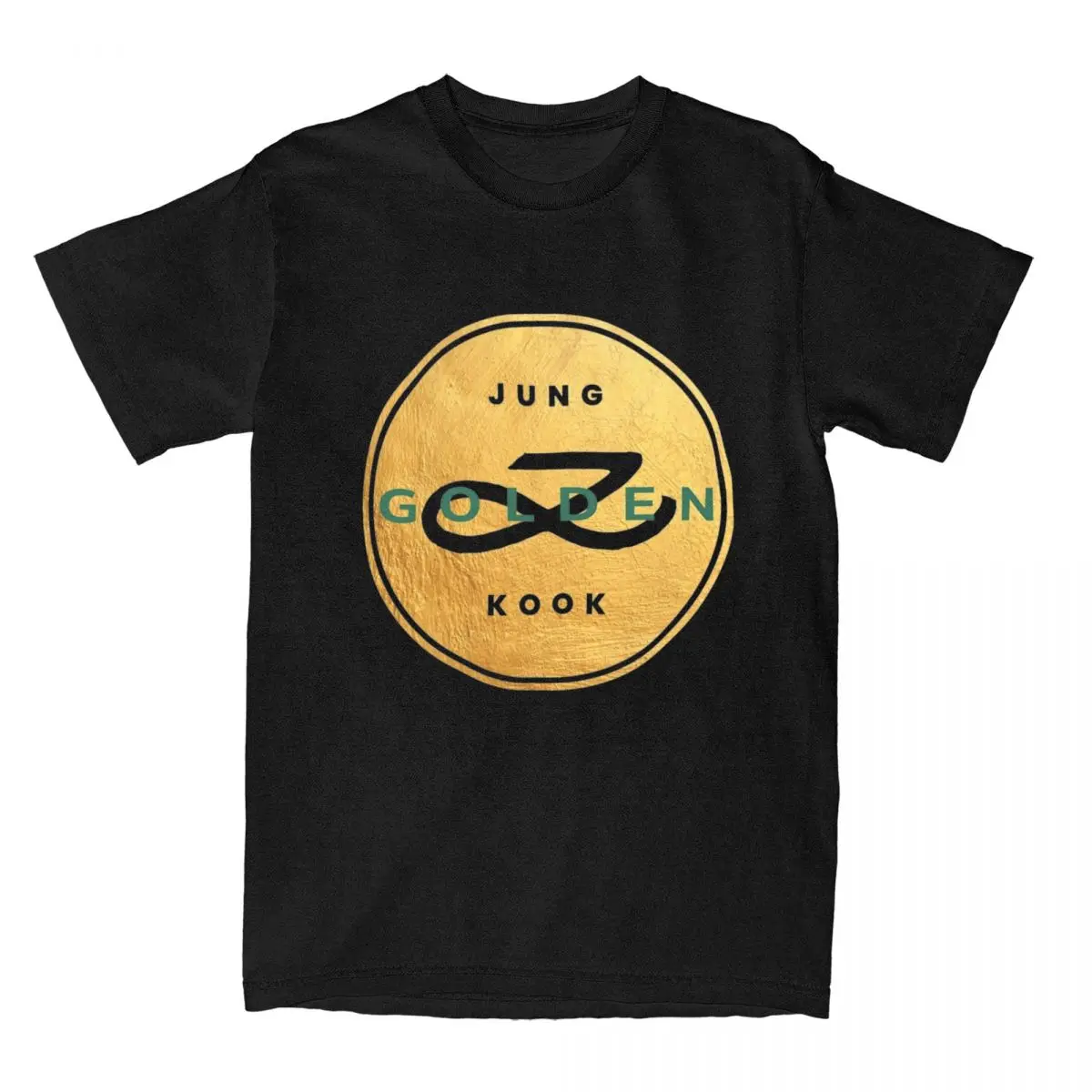 Men J-Jungkooks Kpop Golden Album Metallic T Shirts 100% Cotton Clothes Casual Short Sleeve Round Neck Tee Shirt Summer T-Shirt