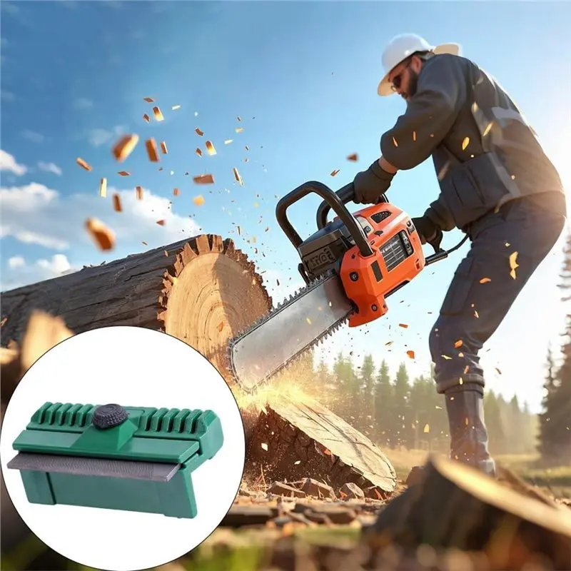 AB13-Chainsaw Bar Dressing Tool 2-Pack-Solid Guide Bar Rails Dresser File Repairer Tool, Chain Saw Sharpener