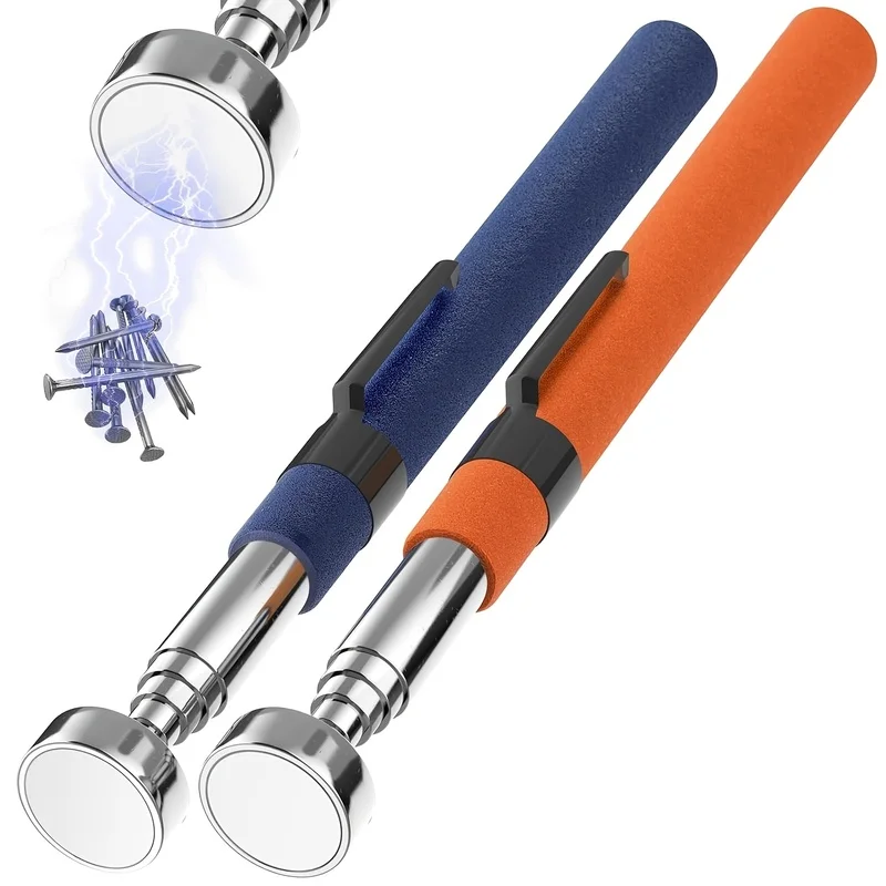 1PCSRandom color reinforced type8LBOrange and blue retractable magnetic rod. Retractable72cm Steel Magnetic Tools Extendable mag