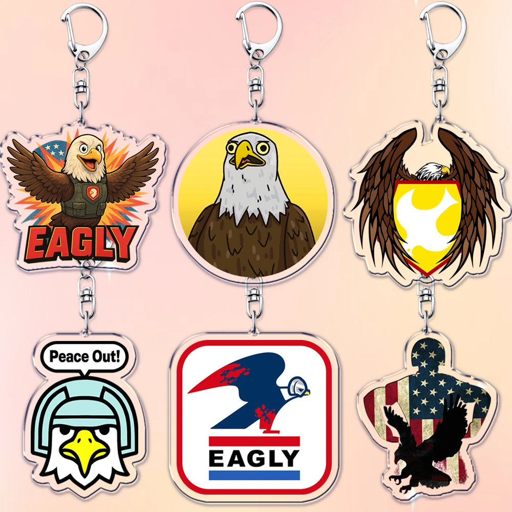 سلسلة مفاتيح Eagly Peacemaker للإكسسوارات John Cena Eagle Peace Keyring Vigilante Education مجوهرات هدايا الأصدقاء #1