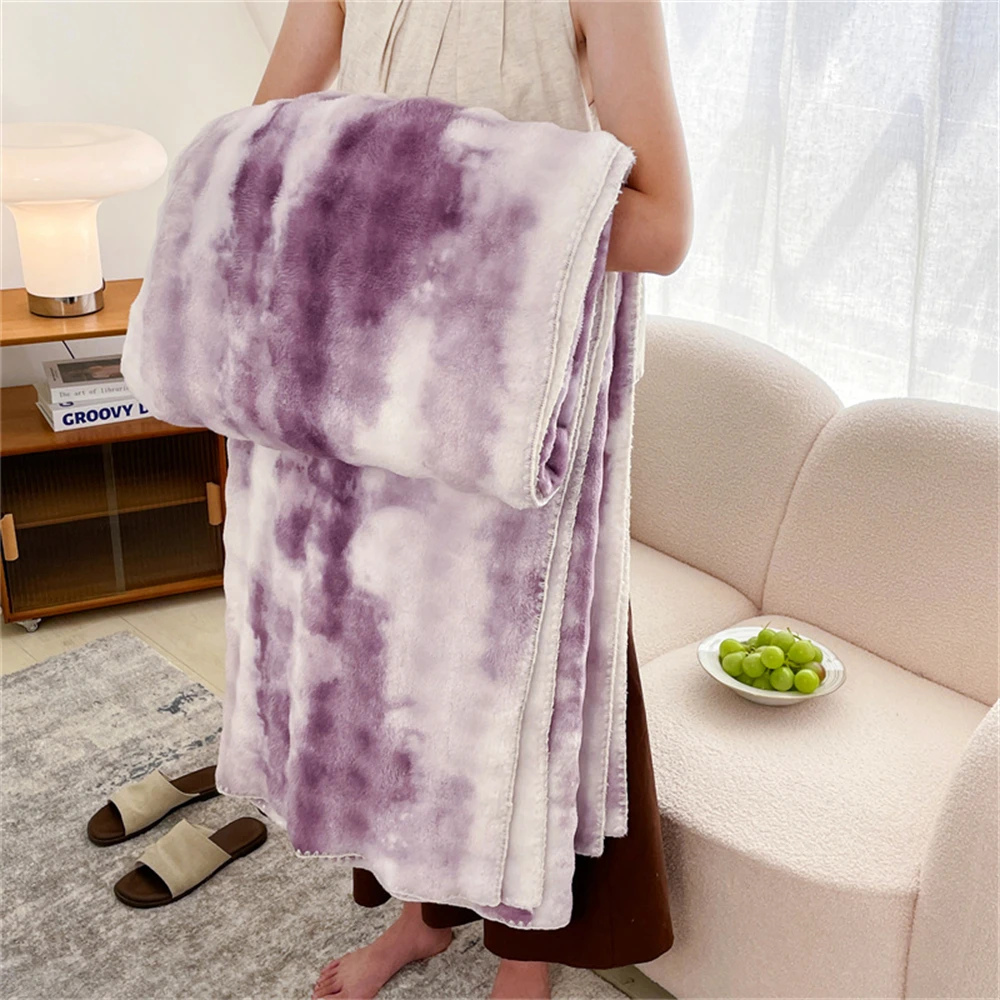 Throw Blankets for Couch Comfortable Plush Cozy Faux Rabbit Fur Warm Fleece Thickened Sofa Cover Blanket for Girls Women Camping