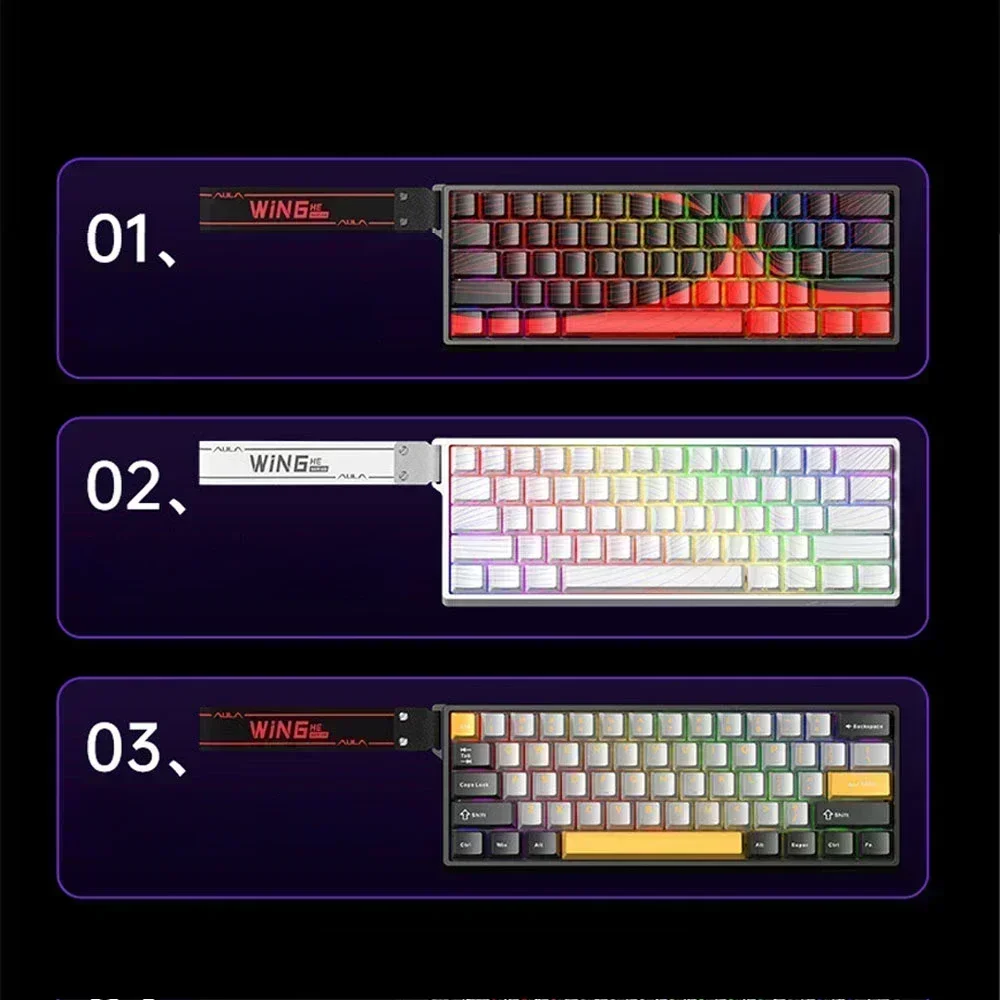 Aula win60/68 HE E-sports Game Keyboard Magnetic Switch 8k Wired Hot Swap RGB Mechanical Keyboards Customized PC Accessories