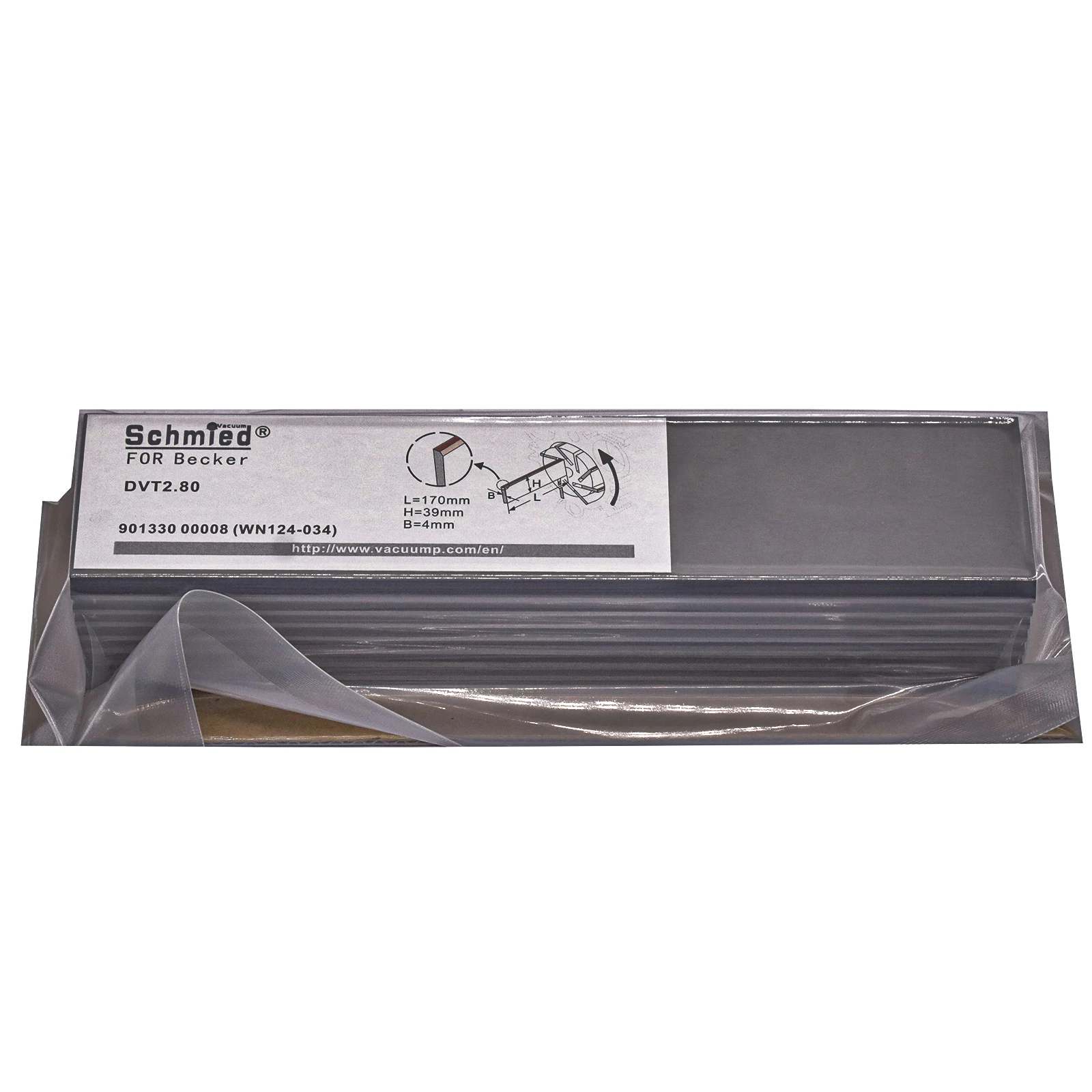 

8 шт. карбоновый лопастной WN124-034 90133000008 для вакуумного насоса Becker DVT2.80 170*39*4 мм