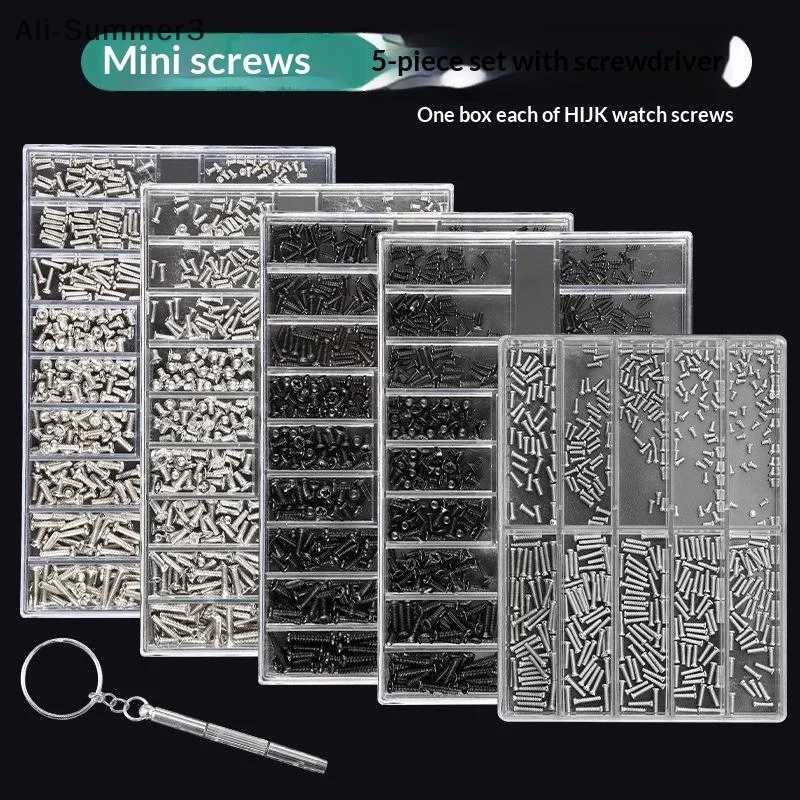 1 Set Watch Screw Box 18 Types Screws Kit Mini Flat Head Screw For Phone Tablet Camera Lens Laptop Repair Accessories