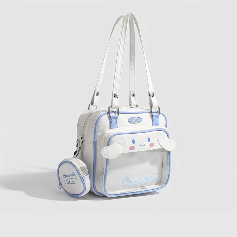 Nouveau sac à bandoulière Kuromi cannelle grande capacité Figure d'anime Patch intérieur téléphone portable cosmétique dessin animé sac de rangement cadeaux