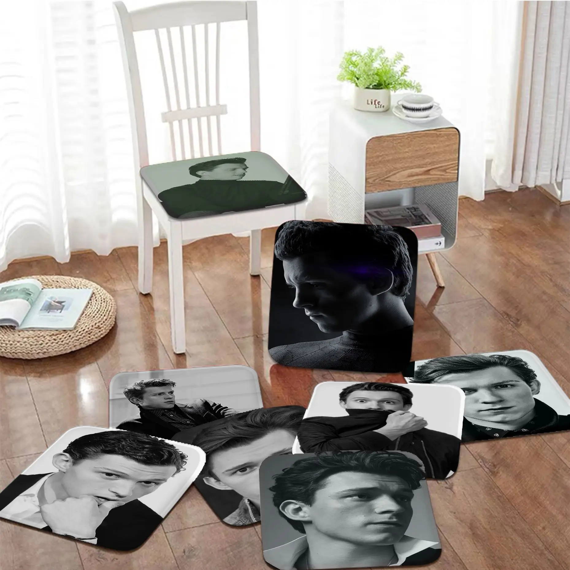 

Tom Holland Poster Star Actor Square Chair Cushion Soft Office Car Seat Comfort Breathable 45x45cm Stool Seat Mat