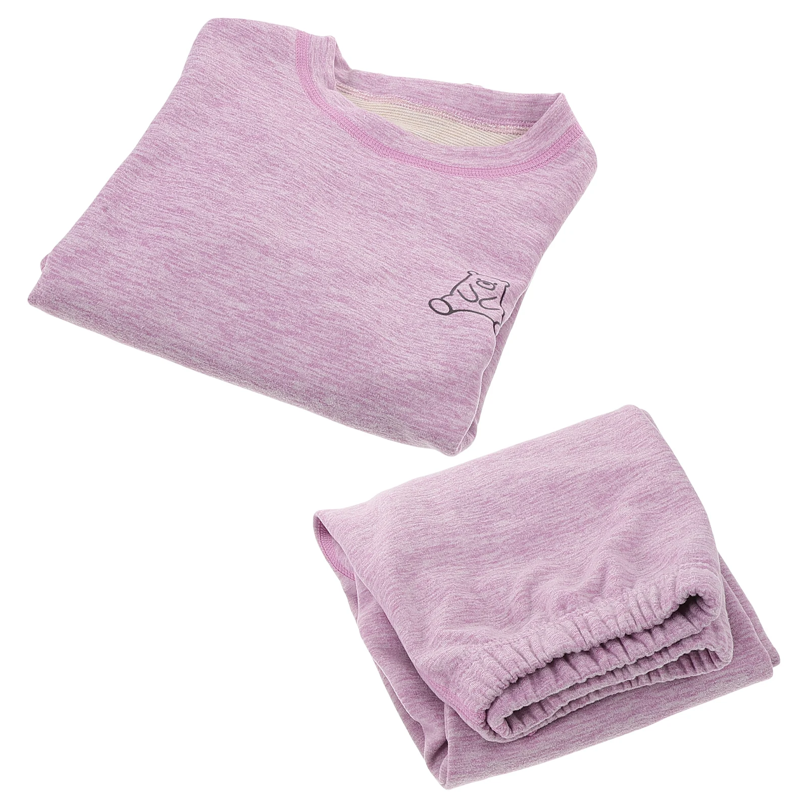 

1 set Thermal Underwear Children Sleepwear Winter Winter Kids Pajama Kids Clothes Solid Color Long Sleeve Fall Kid Pajamas