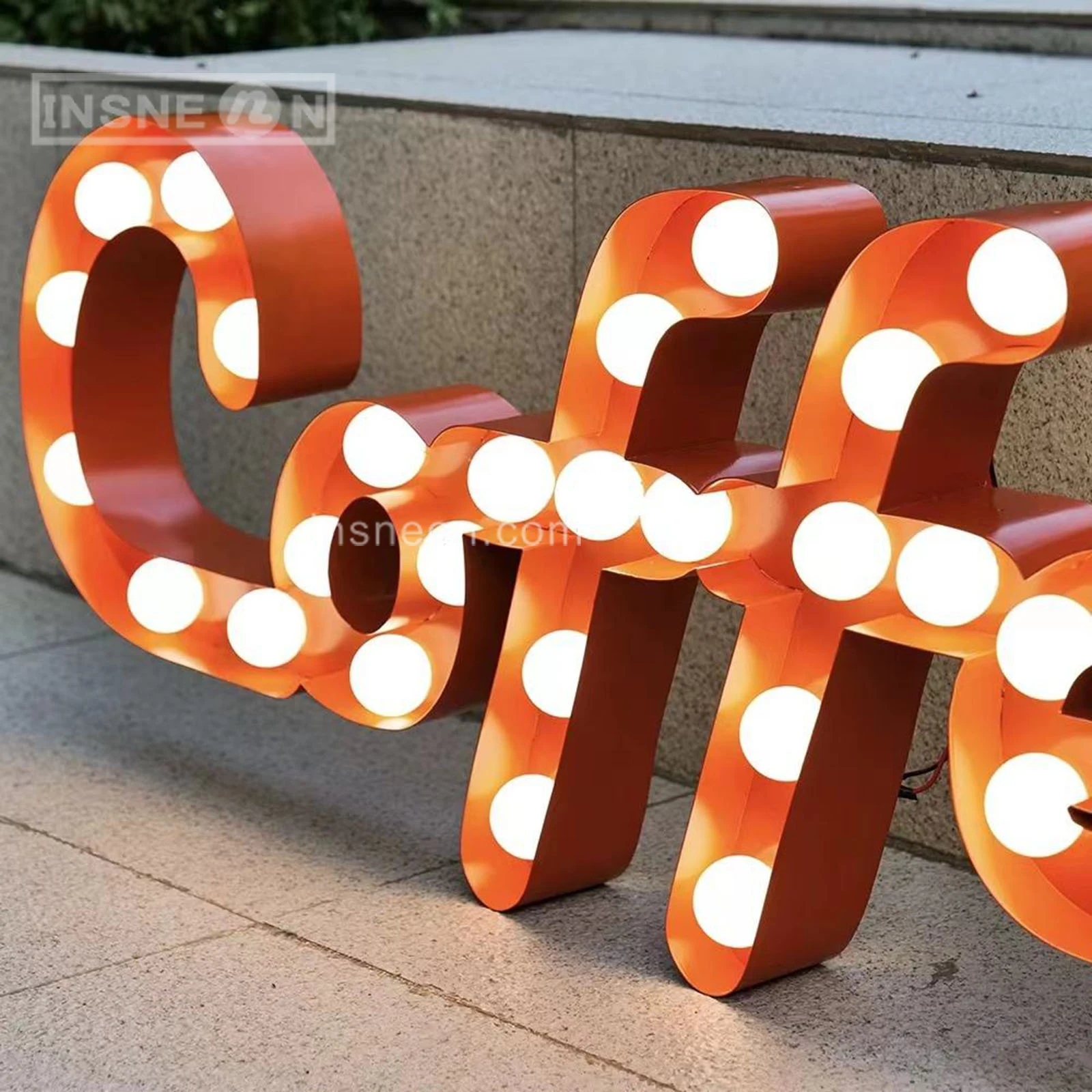 Lámpara LED con letras 3D para alfabeto, 26 letras en inglés, marquesina, letras para el hogar, boda, decoración de pared interior y exterior, luces nocturnas