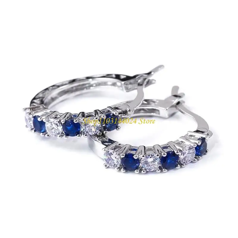 

N5KE Delicate Zirconia Earrings for Women Comfortable Copper Earrings with Sparkling Zirconia Embellishment for Gatherings