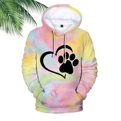 Autumn Cute Dog Paw 3D Print Hoodies Men Women Fashion Harajuku Casual Sweatshirts Oversized Hoodie Pullovers Tracksuit Clothing