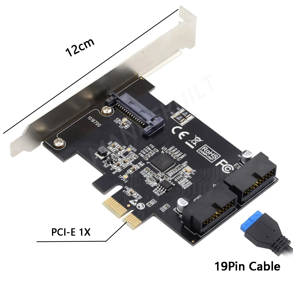 USB 3.0 Front Panel 19Pin 20Pin Header to PCI-E 1X Express Card VL805 Adapter for Desktop Computer Motherboard 5Gbps