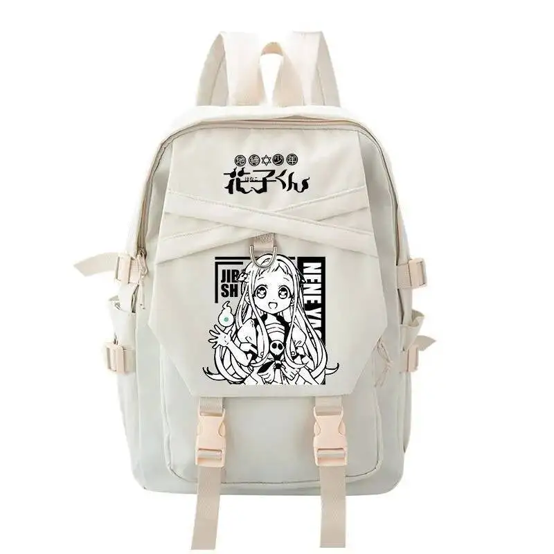 

Anime Game Black White Jibaku Shounen Toilet-Bound Hanako-Kun Student Teens School Bags Backpacks