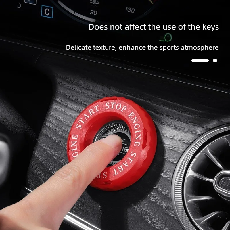 Ignition Device Decor Motorcycle Key Cover Car Interior Sticker Decorative Rotary Push To Start Button Cover for Motorcycle Lock view 3