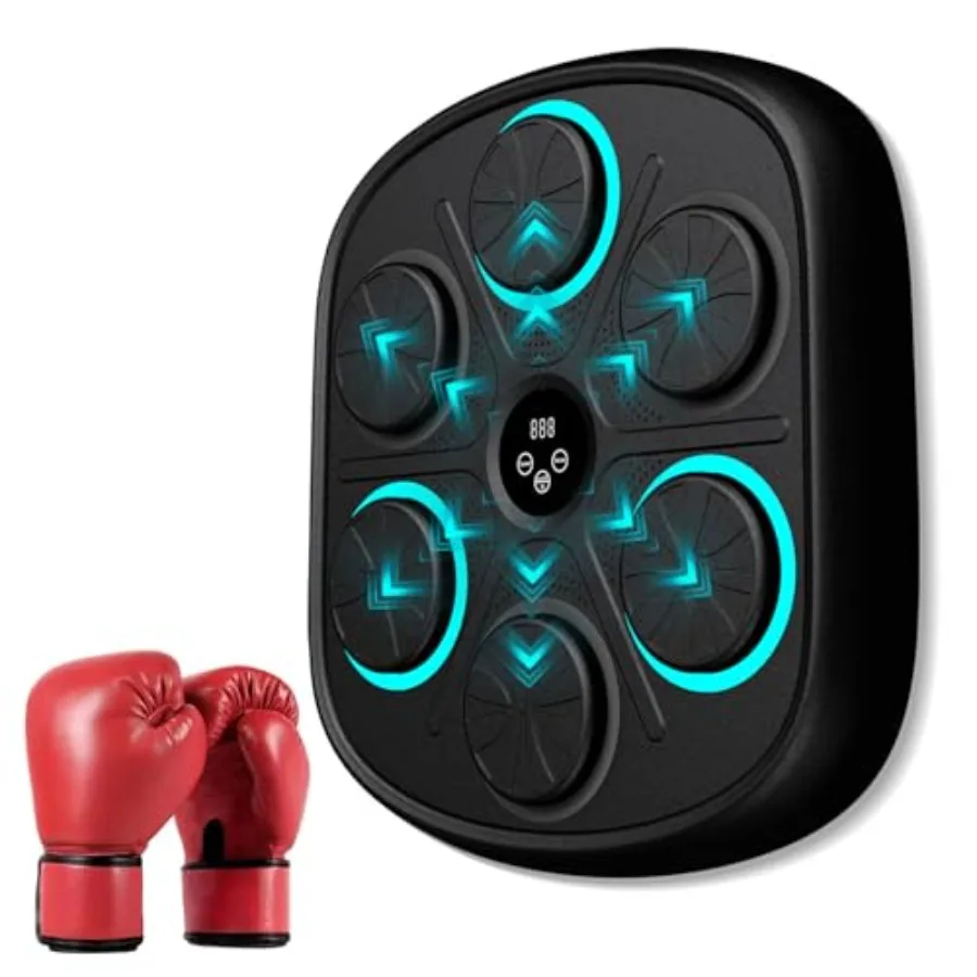 2025 New Model Smart Music Boxing Machine for Adults and Training with LED Electronic Wall Mounted Home Indoor Workout Equipmen