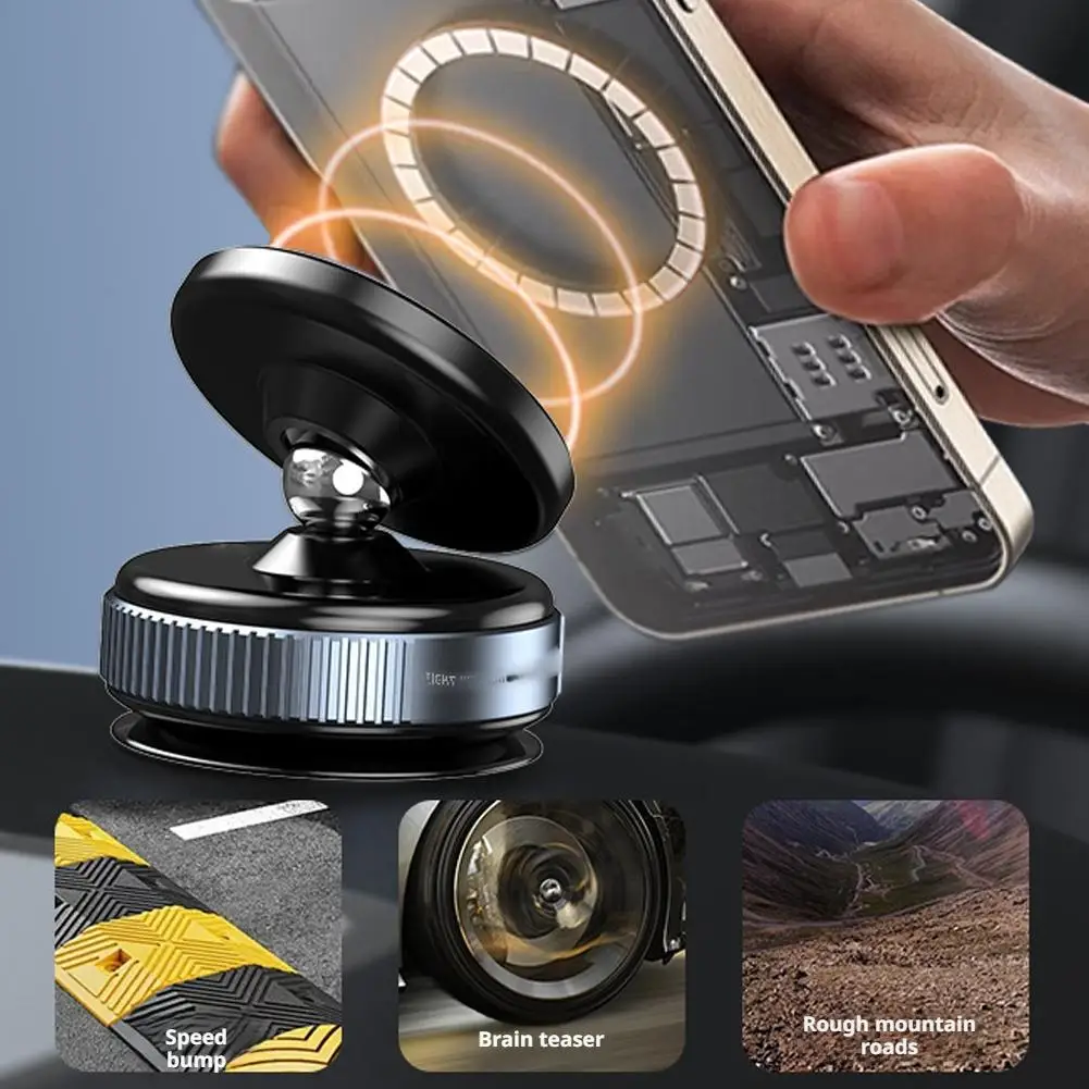 Newest Car Desktop Lazy Person Vacuum Suction Magnetic Car Phone Holder New Navigation Vehicle Mount Wholesale