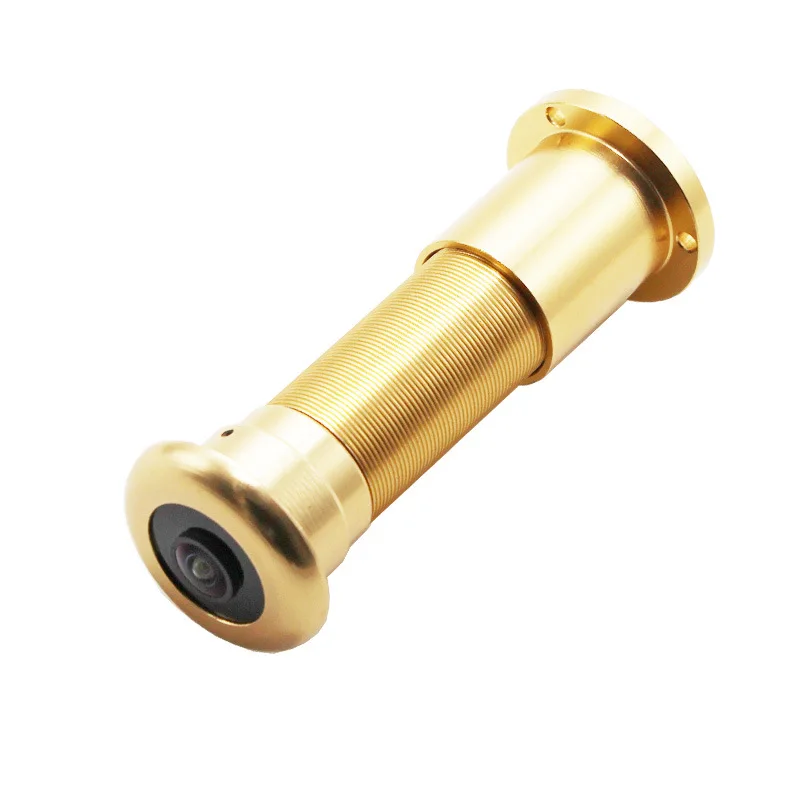 

360-Degree panoramic night vision recording WiFi door eye wide-angle video recorder anti-shake gold camera