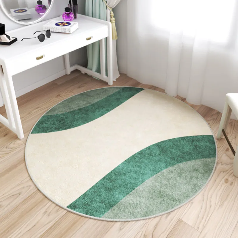 Round Pink Cloakroom Carpet Princess Style Simple Rugs for Bedroom  Large Area Carpets for Living Room Balcony Porch Door Mat