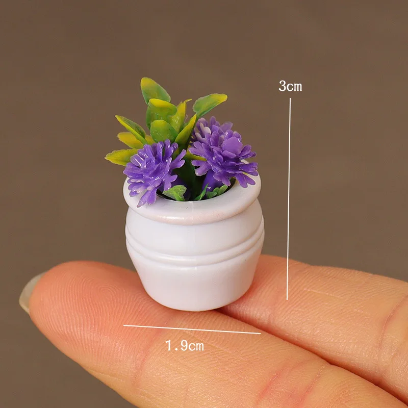 Miniature Potted Plants 5 Colorful Combinations Artificial Green Leaves and Flowers Miniature Statue Decorations Christmas Gifts