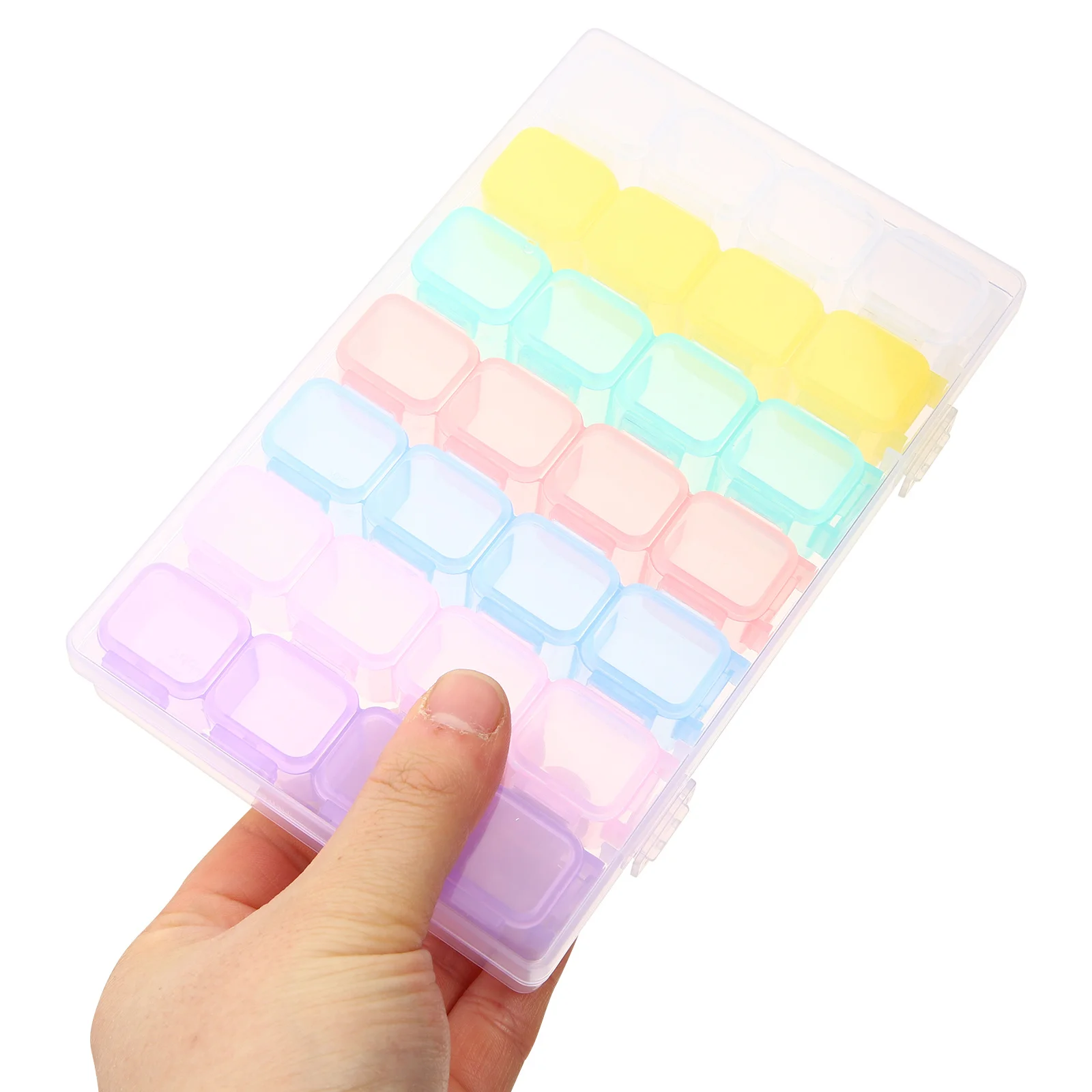 

Декоративная шкатулка для драгоценностей, 28 сеток, отделение, органайзер, серьги, ожерелья, браслеты, безопасный прочный дорожный футляр для хранения