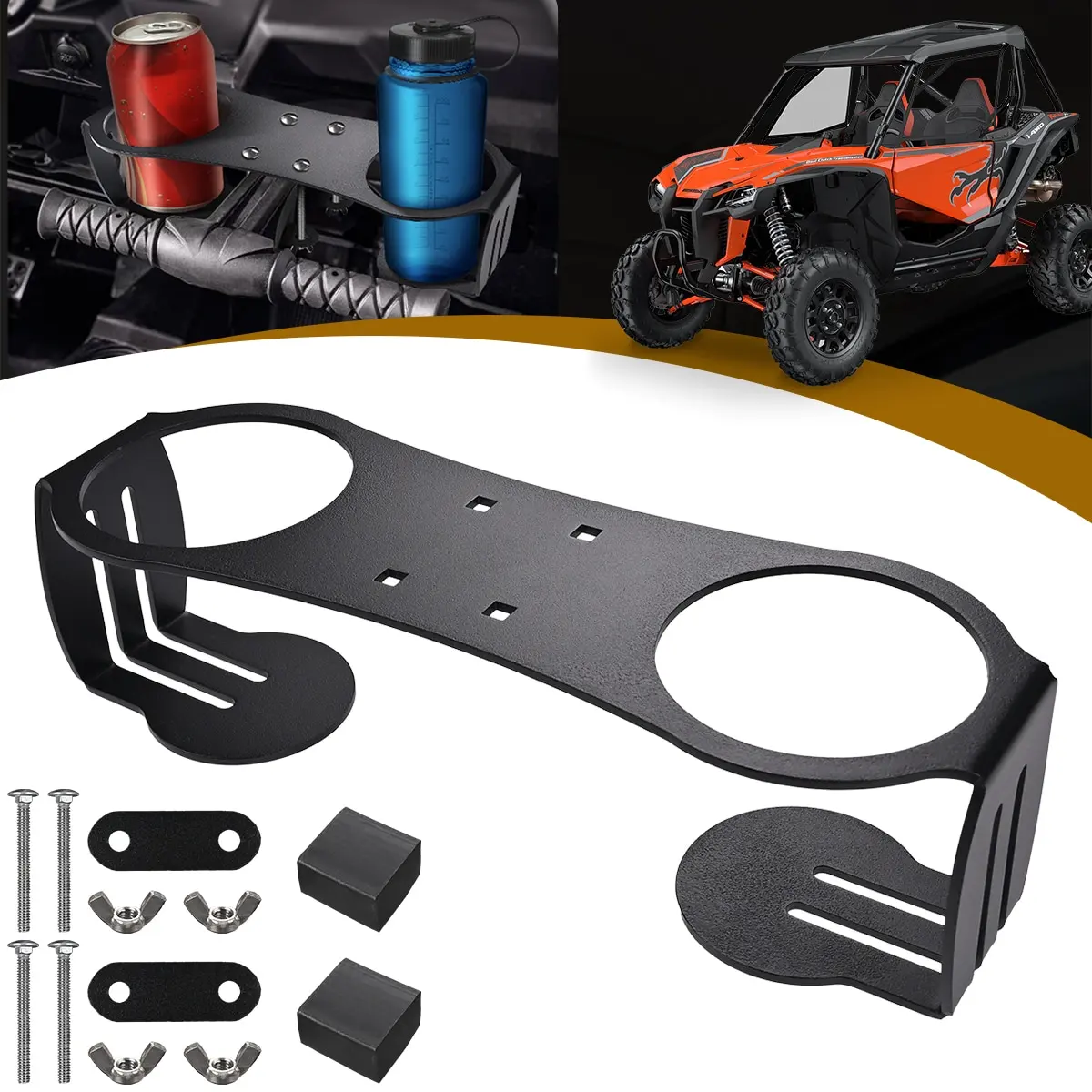 

Car Grab Handle Cup And Drink Holder Adapter For Honda Talon 1000R 1000X For Kawasaki Teryx KRX 1000 2019 2020 2021 2022 2023