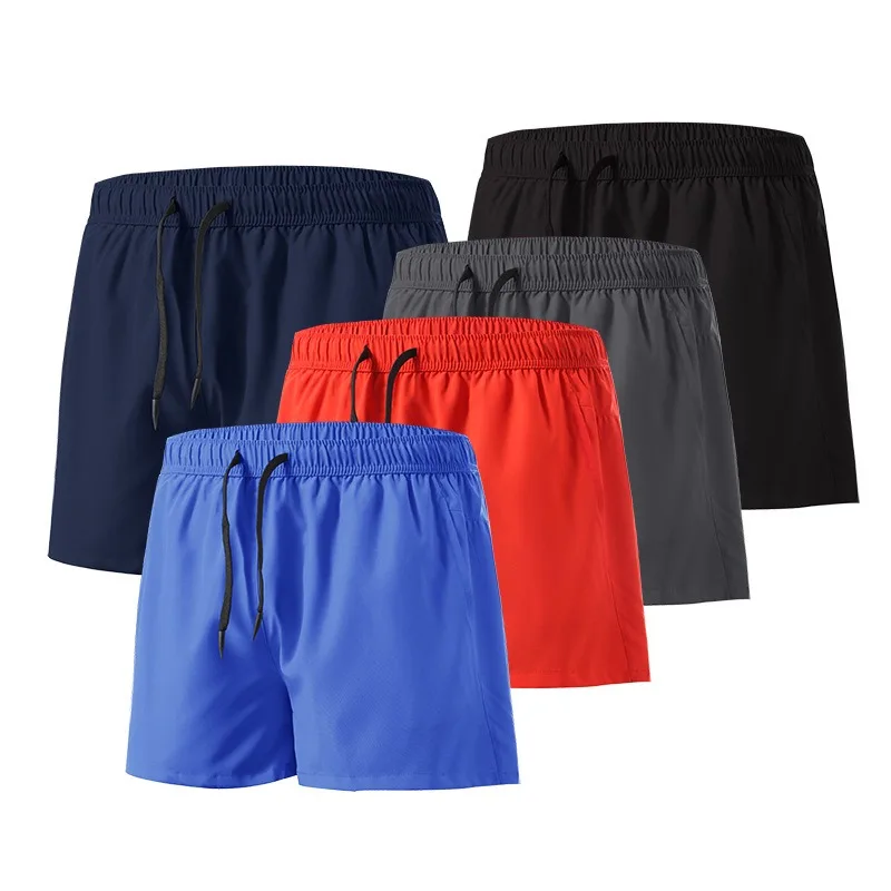 Short d'athlétisme double couche à séchage rapide pour hommes, pantalons quarts