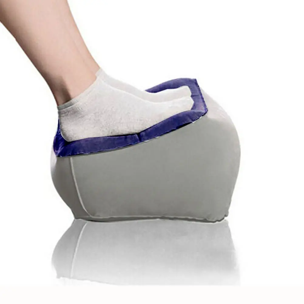 

Inflatable Foot Rest Pad Portable Travel Footrest With Pump Skin-Friendly Pvc Collapsible For Car Plane Office Home Use Foot
