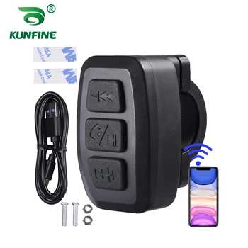 รถไร้สาย BT ปุ่มรีโมทคอนโทรล Auto Universal รถจักรยานยนต์ Handlebar ปุ่มสมาร์ทสําหรับโทรศัพท์รับสายและควบคุมเพลง