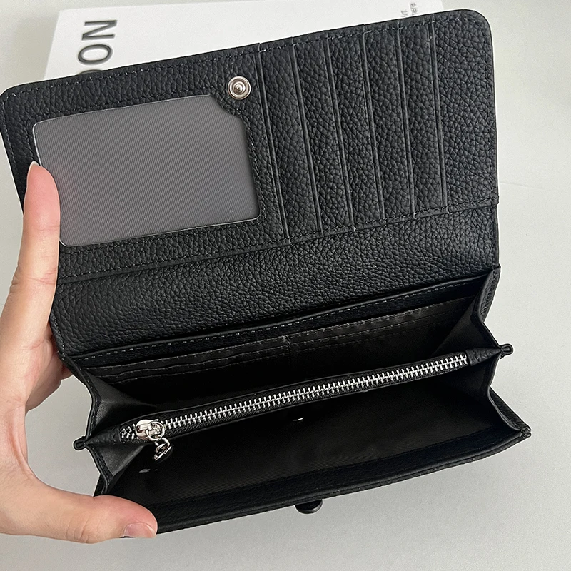 Carteira longa de couro de lux - Luxury Bags Name For Women avaliação e preço