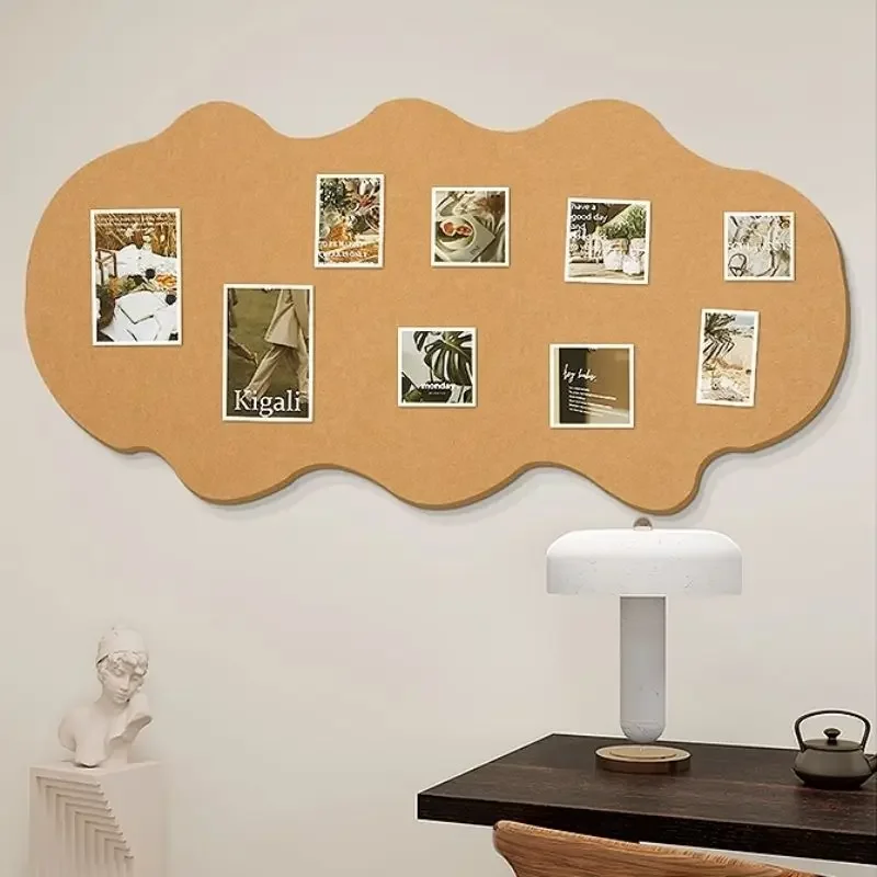 Alien Felt Board Photo Wall Stickers Self-adhesive Non Perforated Display Board Soft Wood Board Background Wallpaper Decoration