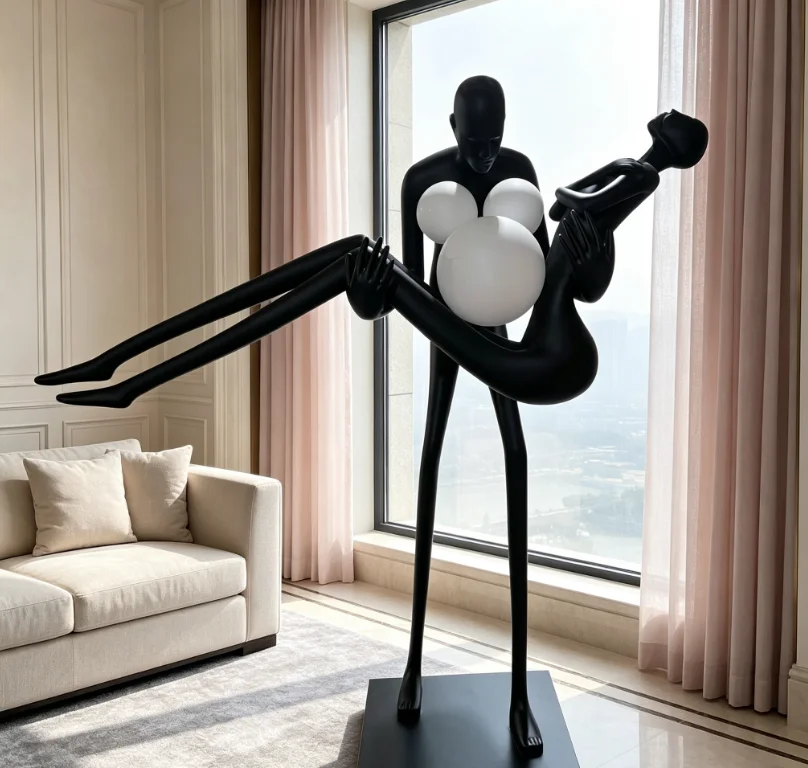 Princess Statue Holding Lamp Glowing Human Body Art Lamp Decorative Ball Holding Floor Lamp