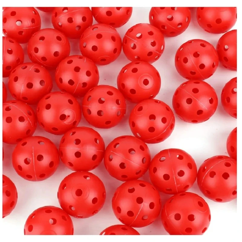 50pcs Practice Golf Balls 40mm Hollow Plastic Golf Training Balls Airflow Golf Balls for Swing Practice Driving Range