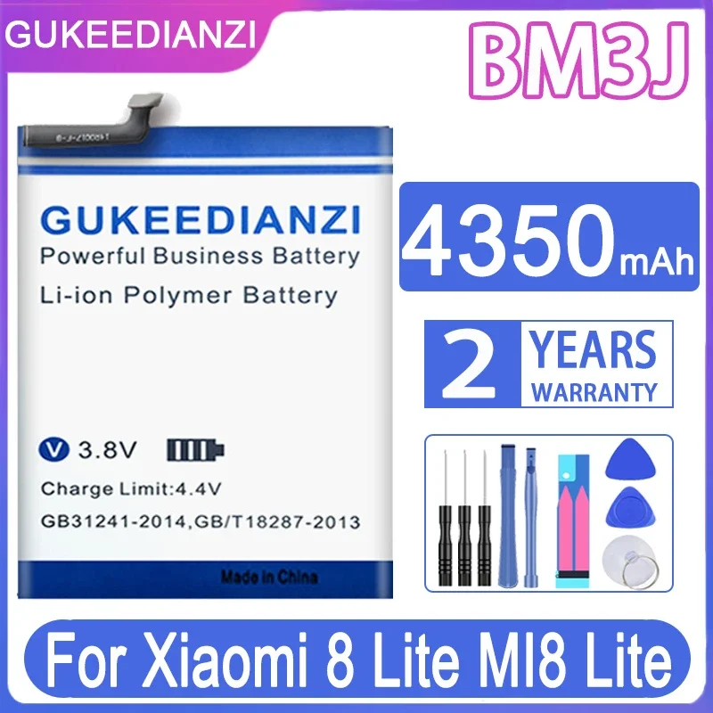 GUKEEDIANZI Battery For Xiao Mi BM3J 4350mAh Replacement Battery For Xiaomi 8 Lite MI8 Lite 8Lite MI8Lite Batteria + Free Tools