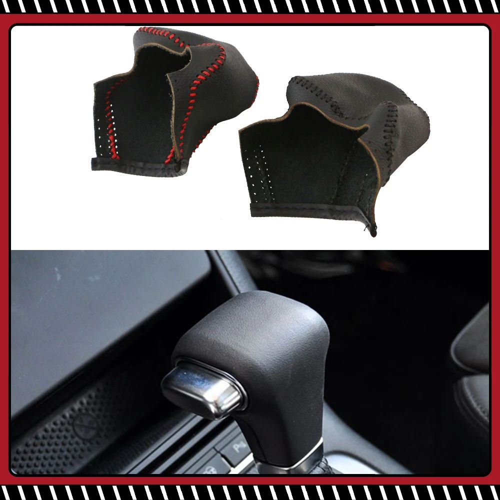 

Кожаная накладка на ручку переключения передач для Volkswagen VW Golf 6 Passat Touran Tiguan POLO JETTA 5 AT LHD