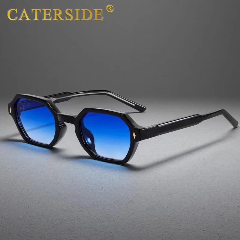 

CATERDIDE Punk Polygonal Men Sunglasses Personalized Design Square Frame Sun Glasses for Women Parties Travel Holidays Glasses