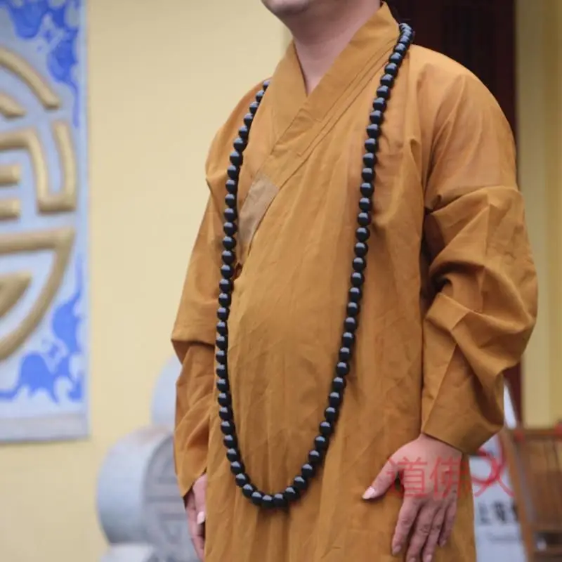 Natural Large Buddha Beads Ebony Sandalwood 20mm18 36 58 108 Pcs Beaded Hand String High Density Submerged Water Prayer Jewelry