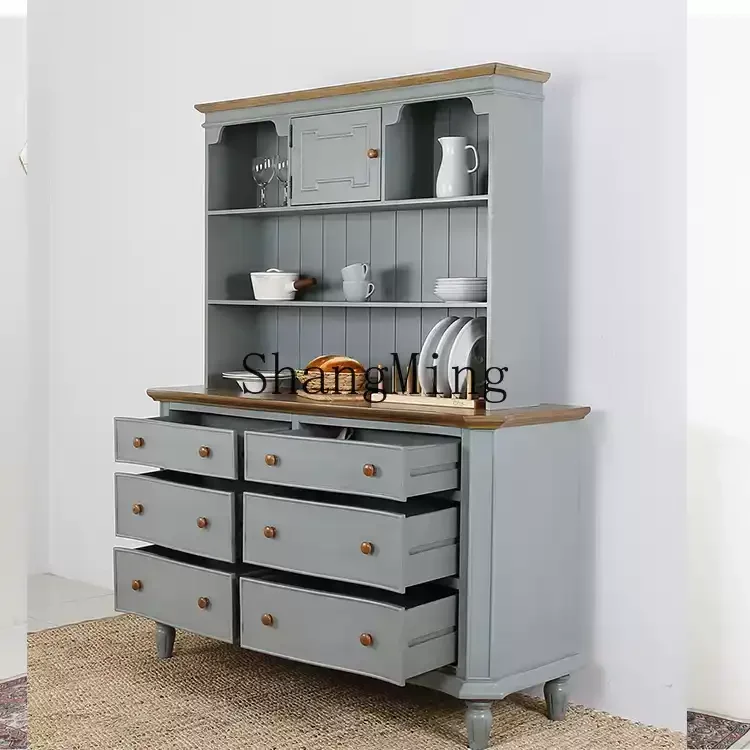 DHY dining side cabinet solid wood living room wall storage porch partition cabinet bedroom storage