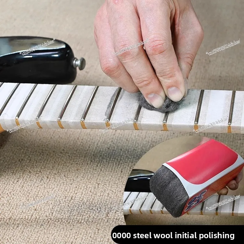 Guitar Wire Polishing and Grinding Tool Set, Electric Wood Guitar Wire Replacement, Rust Removal, Cleaning and Maintenance