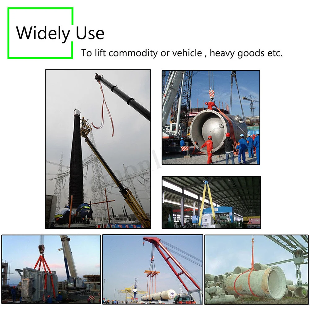 Lifting Belt Sling Crane Hoisting Industrial Hoisting Flat Belt Wear Resistant Trailer Rope 1Tx3M 2Tx2M 2Tx3M 2Tx4M 3Tx2M 3Tx3M