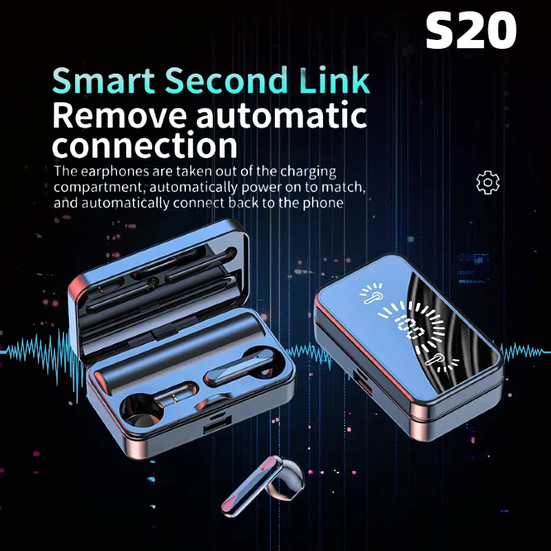 Goedkope draadloze s20 sport audionische bas stereo oordopjes groothandel waterdichte tws audifonos oortelefoon oem game oordopjes hoofdtelefoon