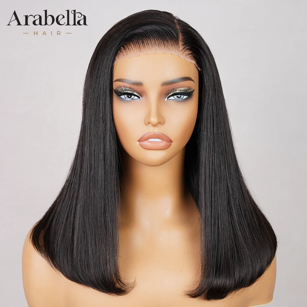 

ARABELLA Straight Human Hair Glueles Wig 5x6 Lace Closure Wigs Human Hair Pre-Plucked Pre-Cut 220% Density 13x4 Lace Frontal Wig