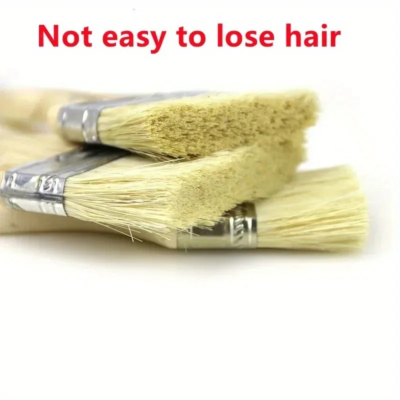 5Pcs 2 Inch Wooden Handle Paint Brushes BBQ Basting Brush for Wall Furniture DIY Painting Artist Brush Set