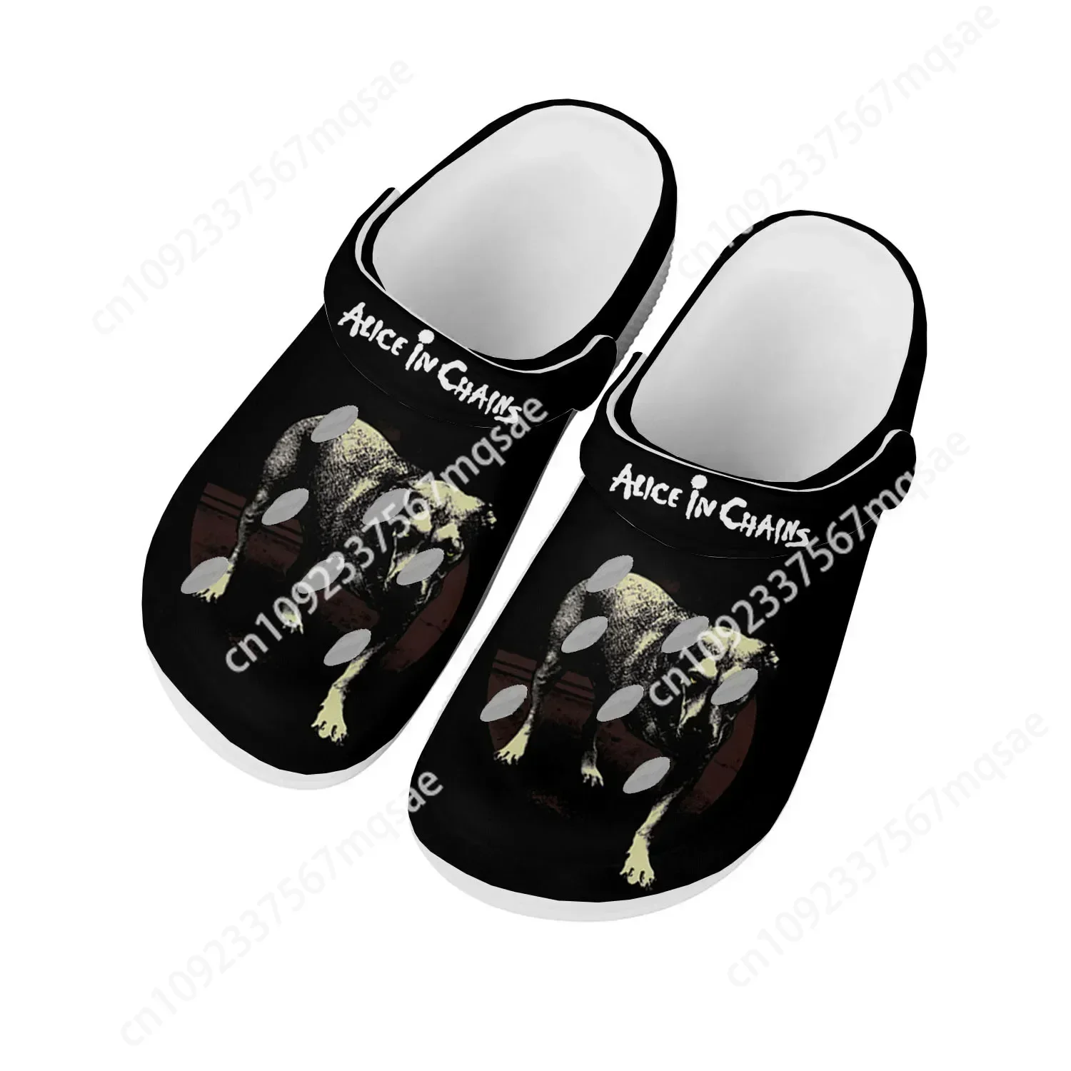 Alice In Chains Metal Rock Band Pop Home Clogs Custom Water Shoes Mens Womens Teenager Shoes Clog Breathable Beach Hole Slippers