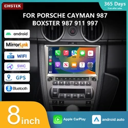 CHSTEK Car Radio Wireless Carplay Qualcomm for Porsche 911 997 Boxster Cayman 987 Auto Android 13 Multimedia Player Navigation