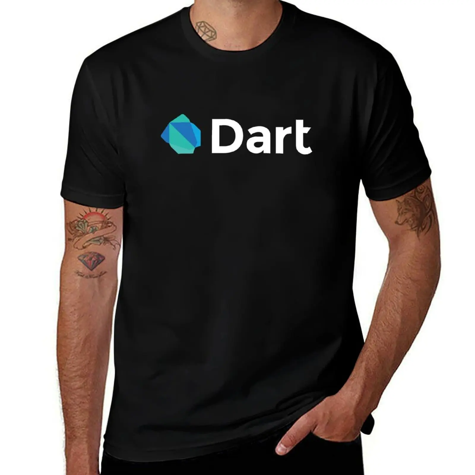 

Dart Logo with White Text for Dart Software Engineer T-Shirt man t shirt luxury t shirt man luxury T-Shirt