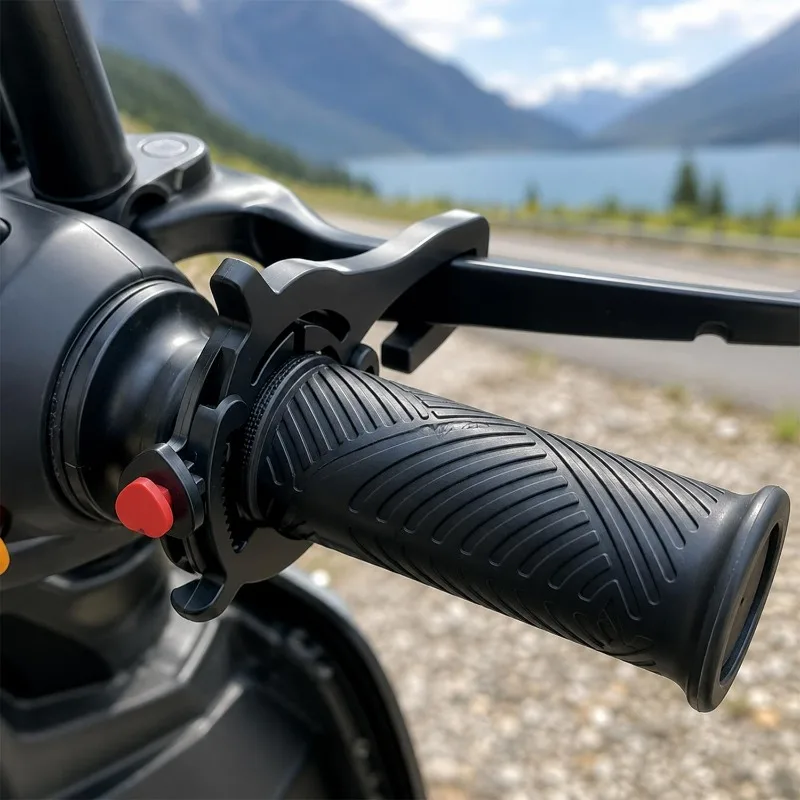 Motorcycle Cruise Control Grip Plastic Assist Throttle Clamp One Click Release Anti Slip Universal for Motorbike Bar Accessories