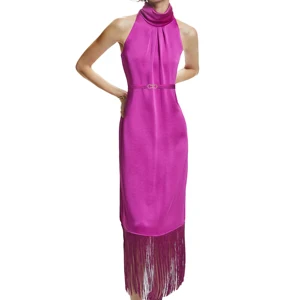 Chch-bauloses weibliche feiernfreie Party, hoher Kragen, Hingehalsband, Rock, Scheidegürtel, Nachtkleid, neu 10 Hauptverkaufskleid Babado Party - №1