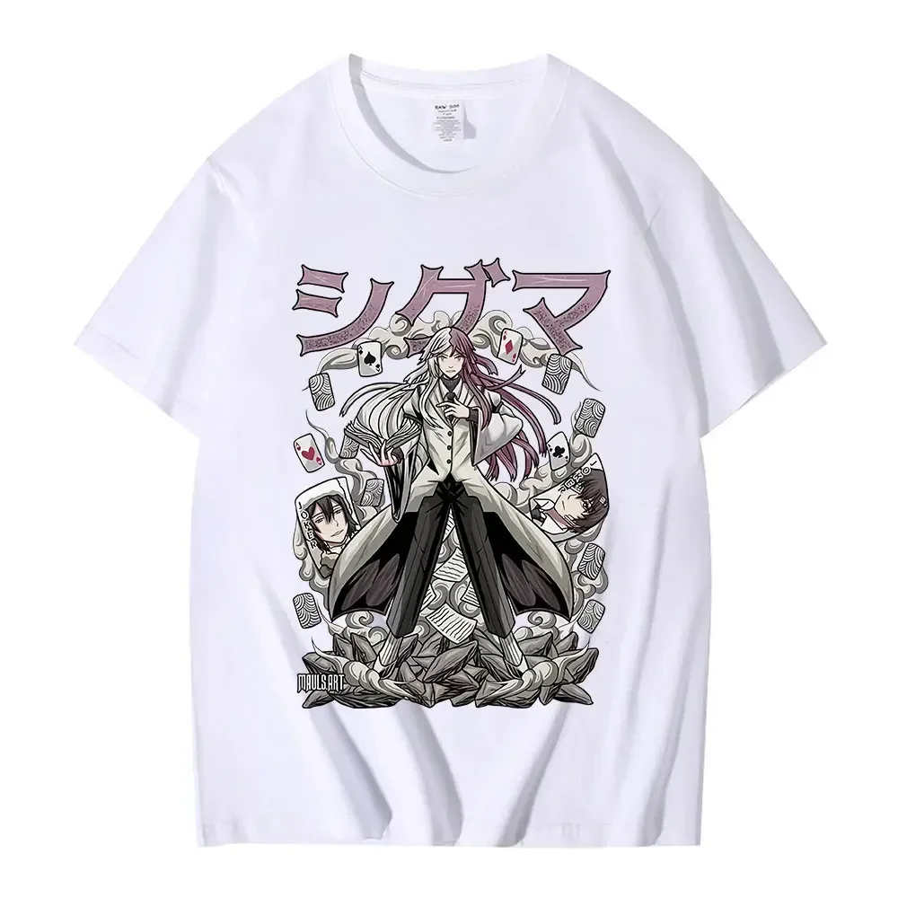 Anime Bungou Stray Dogs T Shirt Sigma Manga Graphic T-shirt Men Women Harajuku Casual Cotton Oversized Short Sleeve T Shirts